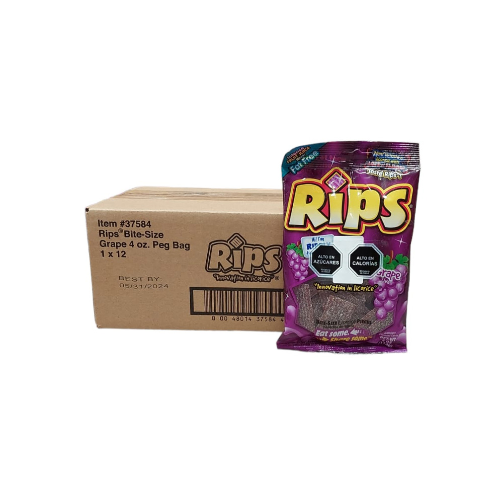 RIPS GRAPE PEG BAG 4OZ The Candyland Mayorista