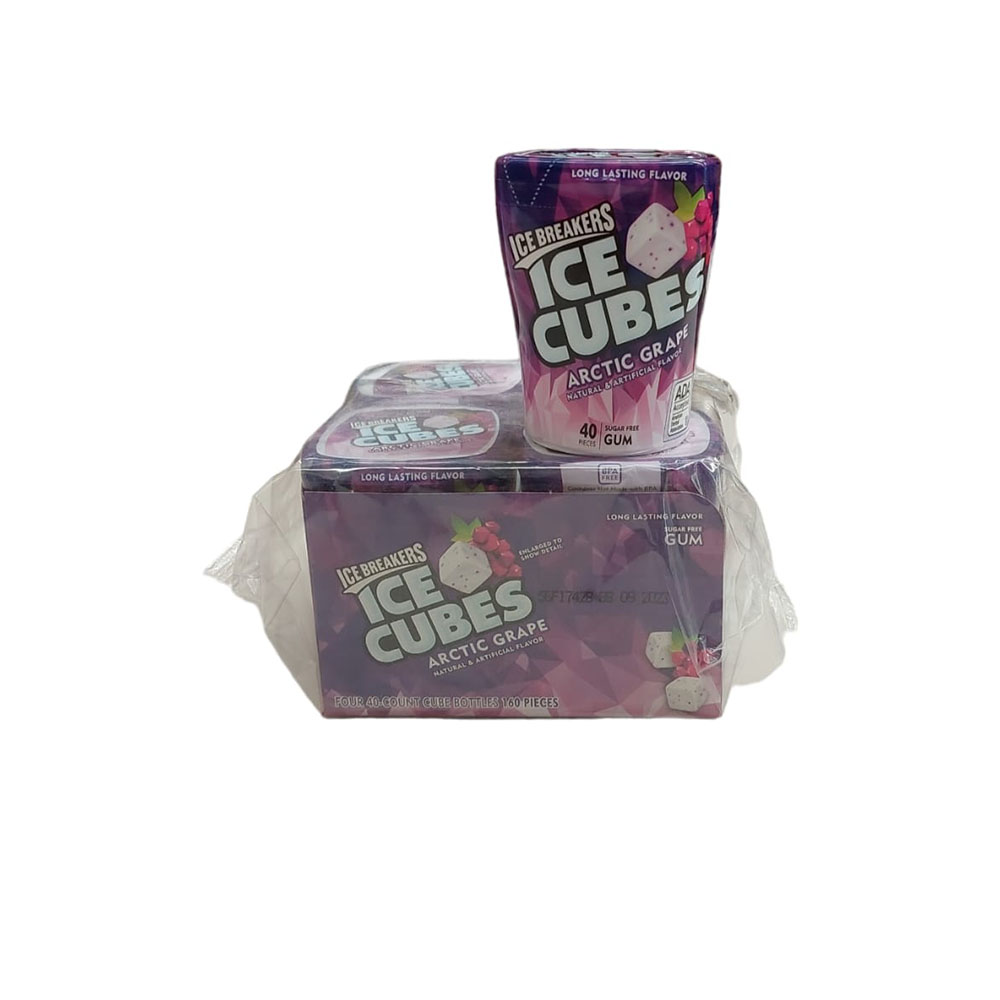 ICE BREAKERS ICE CUBES GRAPE 40PZAS The Candyland Mayorista